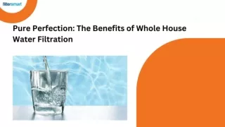 Pure Perfection The Benefits of Whole House Water Filtration
