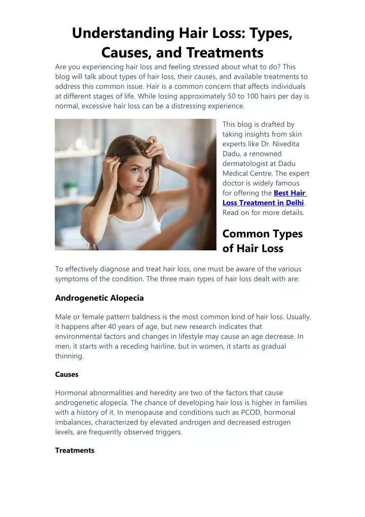 understanding hair loss types causes