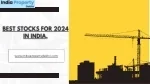 Best Stocks for 2024 in India, - slide 1