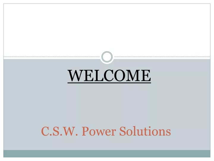 c s w power solutions