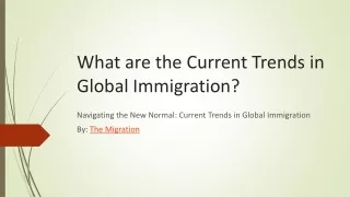 What are the Current Trends in Global Immigration