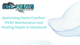 Optimizing Home Comfort HVAC Maintenance and Heating Repair in Cleveland