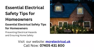 Essential Electrical Safety Tips for Homeowners