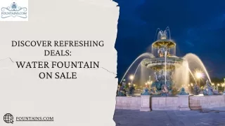 Discover Refreshing Deals Water Fountain on Sale