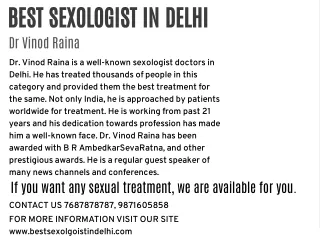 Best Sexologist in Delhi