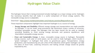 Hydrogen Value Chain