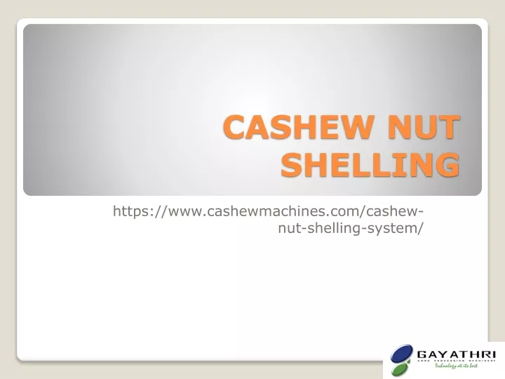 cashew nut shelling