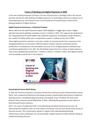 future of banking and digital payments in 2024