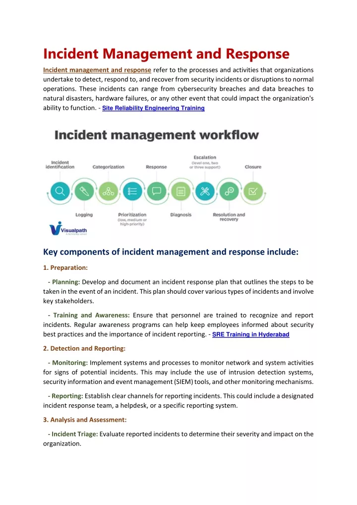 incident management and response