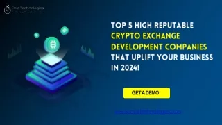 Top 5 High Reputable Crypto Exchange Development Companies