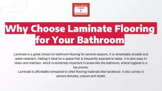 Why Choose Laminate Flooring for Your Bathroom