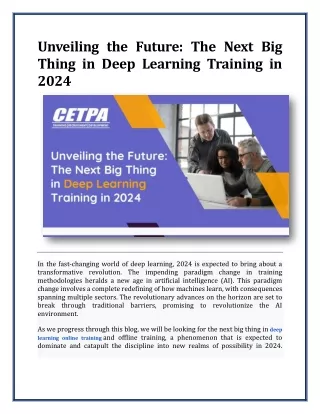 unveiling the future the next big thing in deep