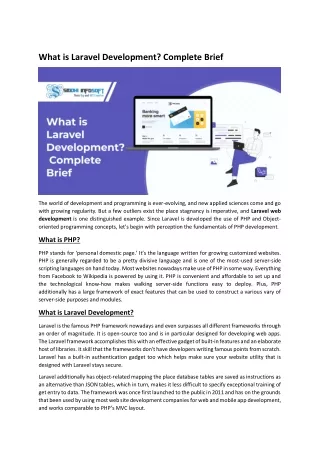 what is laravel development complete brief