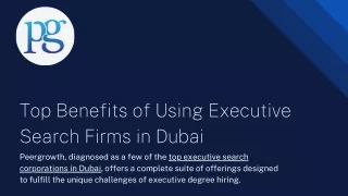 Top Benefits of Using Executive Search Firms in Dubai