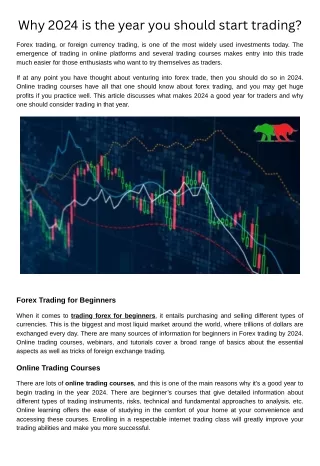 Why 2024 Is The Year You Should Start Trading