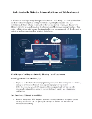 understanding the distinction between web design