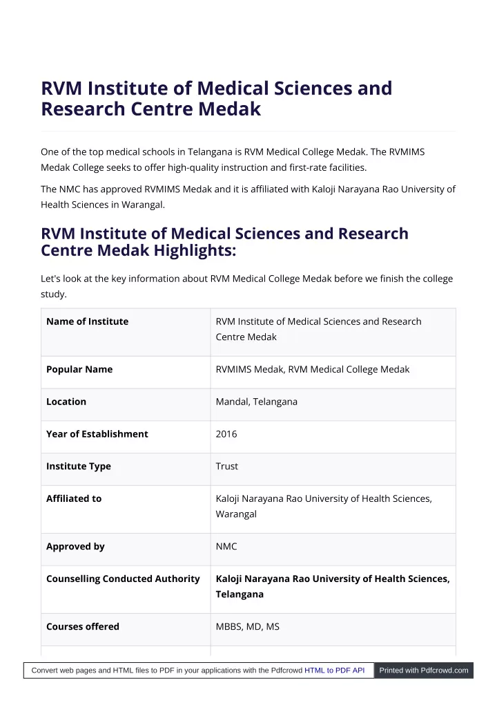 rvm institute of medical sciences and research