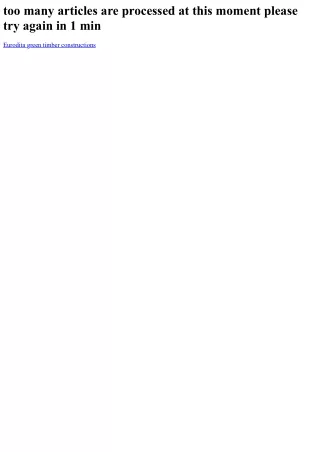 too many articles are processed at this moment