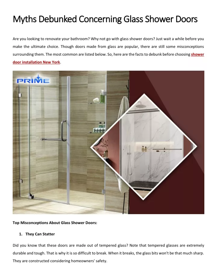 myths debunked concerning glass shower doors