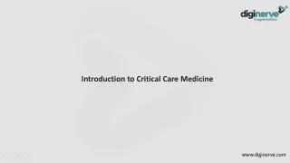 Introduction to Critical Care Medicine
