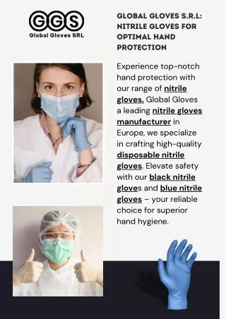 Global Gloves S.R.L: Nitrile Gloves for Optimal Hand Protection