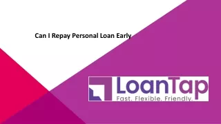 Can I Repay Personal Loan Early