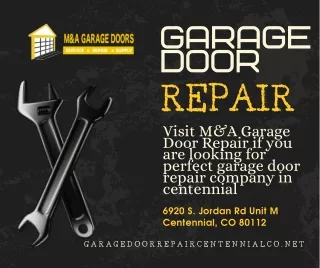 M&A Garage door- Perfect garage door repair company in centennial