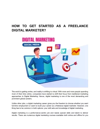 HOW TO GET STARTED AS A FREELANCE DIGITAL MARKETER_