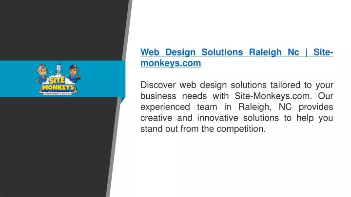 web design solutions raleigh nc site monkeys