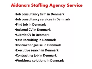 Aidana's staffing agency