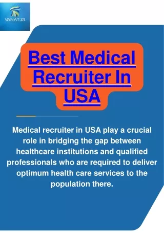 Best Medical Recruiter In USA