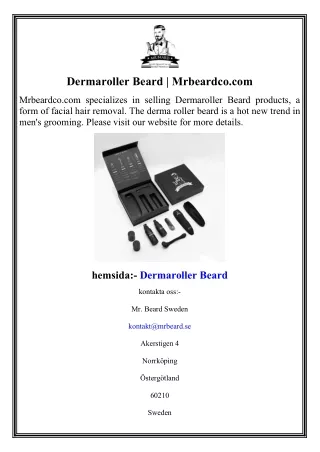 Dermaroller Beard  Mrbeardco.com