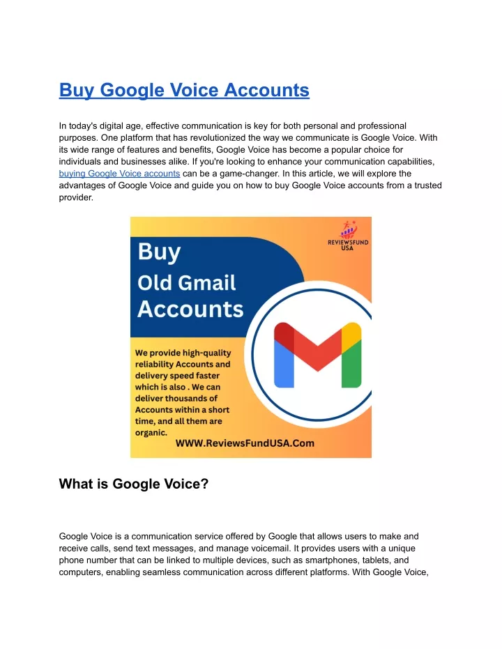 buy google voice accounts