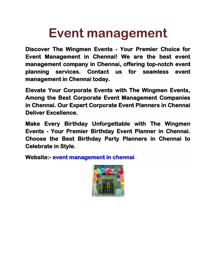 event management