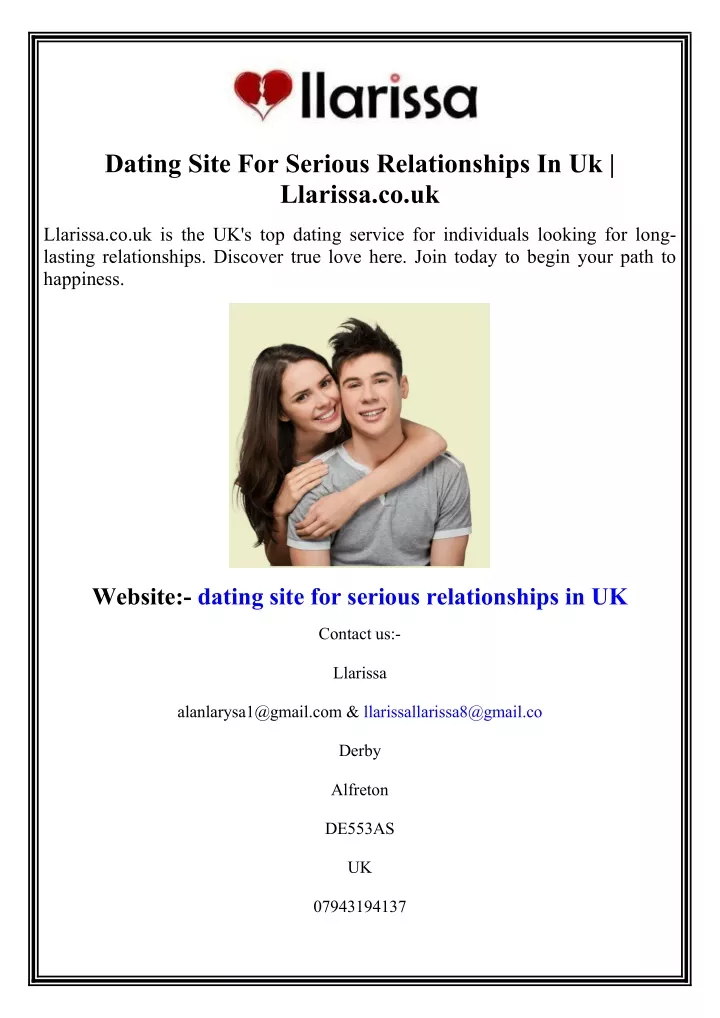 dating site for serious relationships