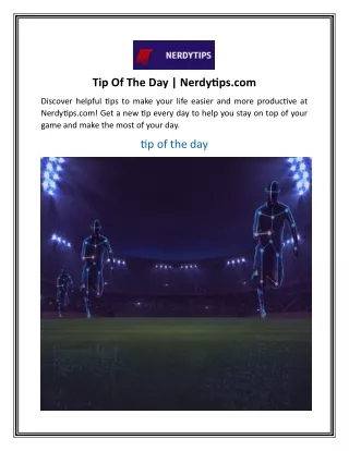 Tip Of The Day  Nerdytips