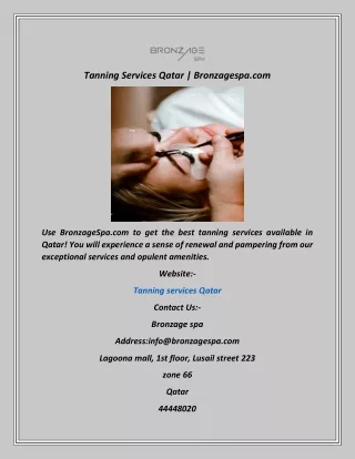 Tanning Services Qatar  Bronzagespa