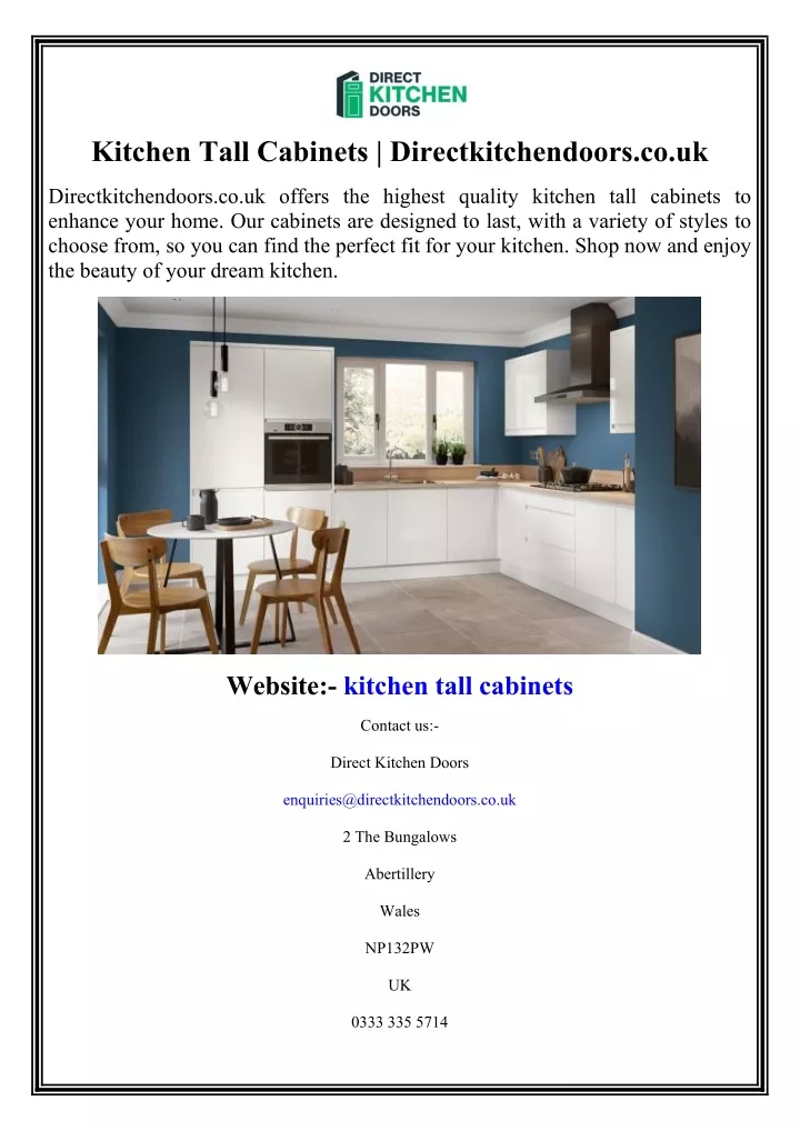 kitchen tall cabinets directkitchendoors co uk