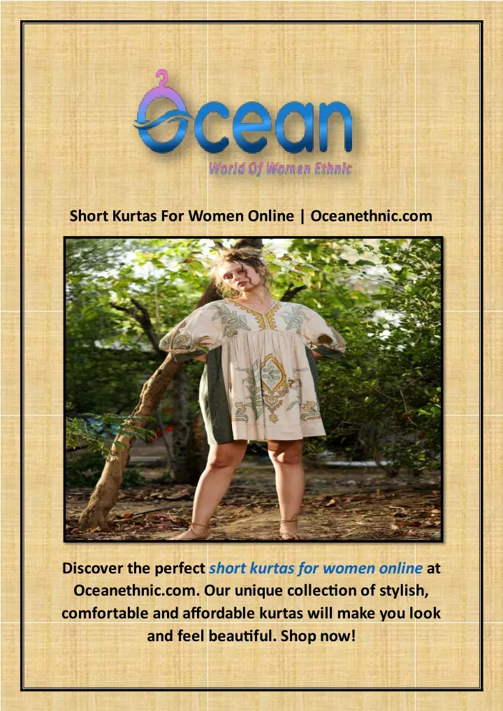short kurtas for women online oceanethnic com
