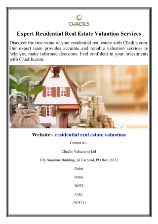 expert residential real estate valuation services