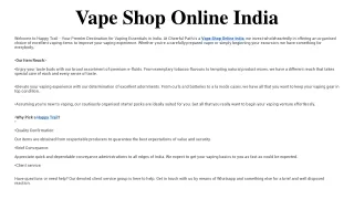 Vape Shop Online India