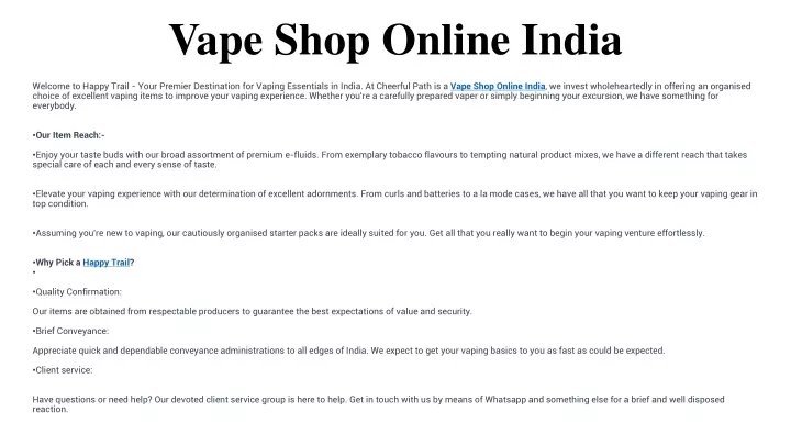 vape shop online india