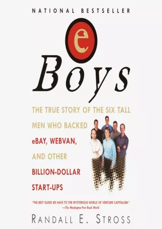 PDF✔️Download❤️ eBoys: The First Inside Account of Venture Capitalists at Work