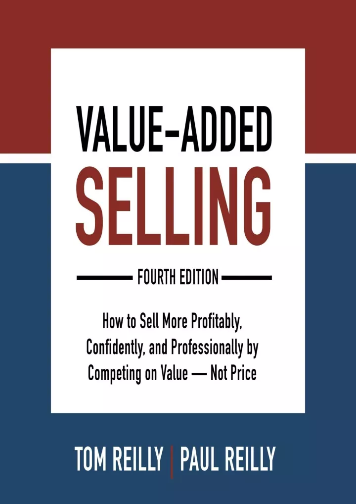 PPT - download⚡️[EBOOK] ️ Value-Added Selling (Fourth Edition): How to ...