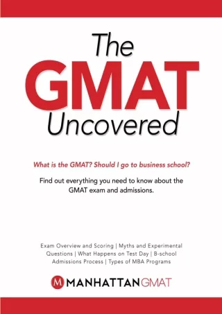 [PDF]❤️DOWNLOAD⚡️ GMAT Uncovered (Manhattan Prep GMAT Strategy Guides)