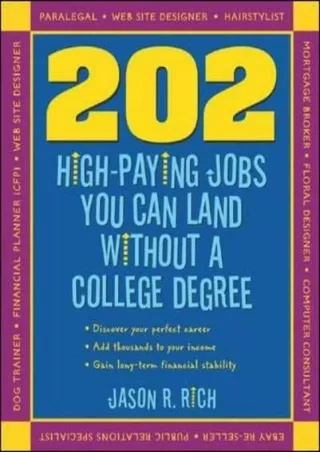 ❤️PDF⚡️ 202 High-Paying Jobs You Can Land without a College Degree