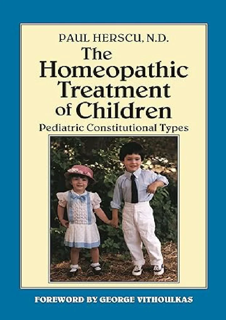 PPT book ️[READ] ️ The Homeopathic Treatment of Children Pediatric