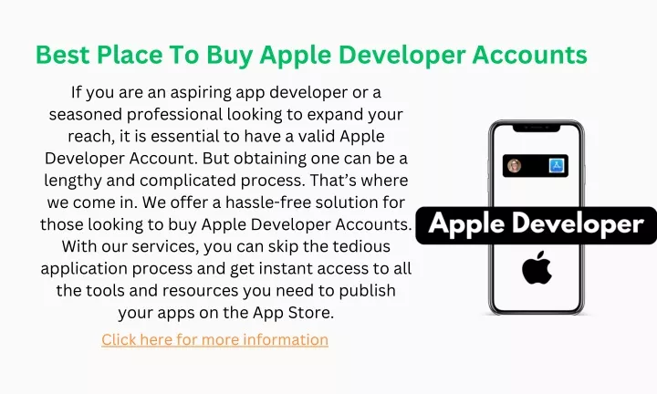 best place to buy apple developer accounts