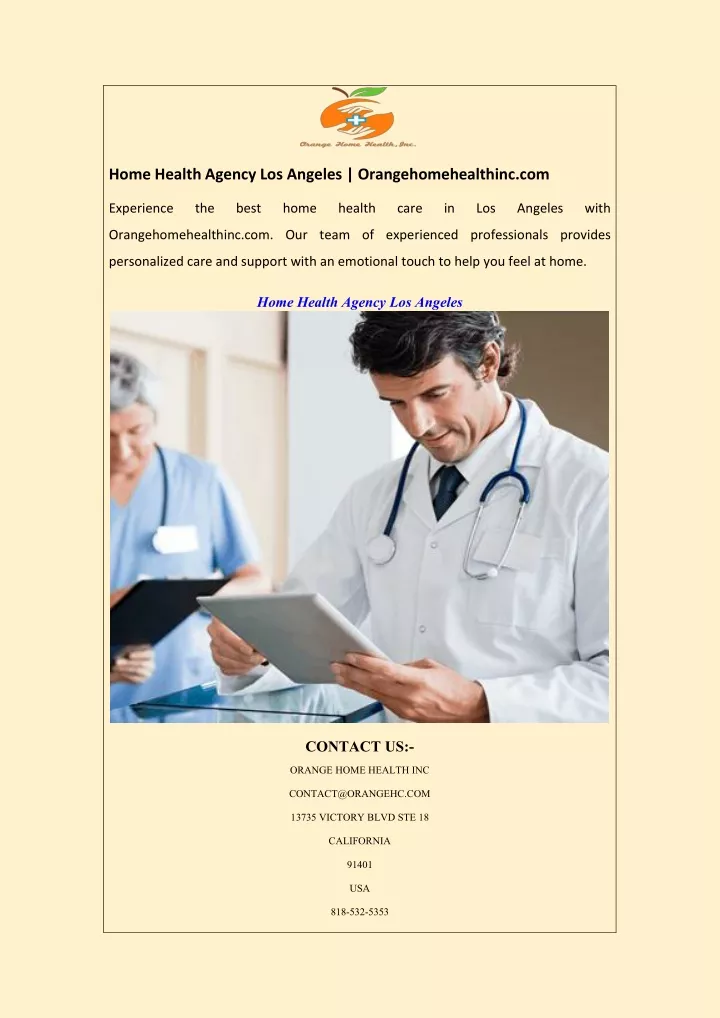 home health agency los angeles