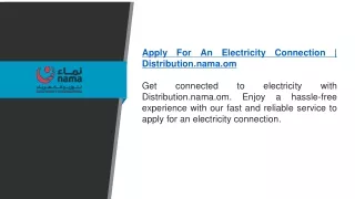 Apply For An Electricity Connection  Distribution.nama.om